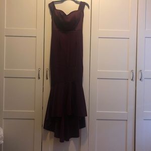 Sweatheart neckline mermaid style maxi dress